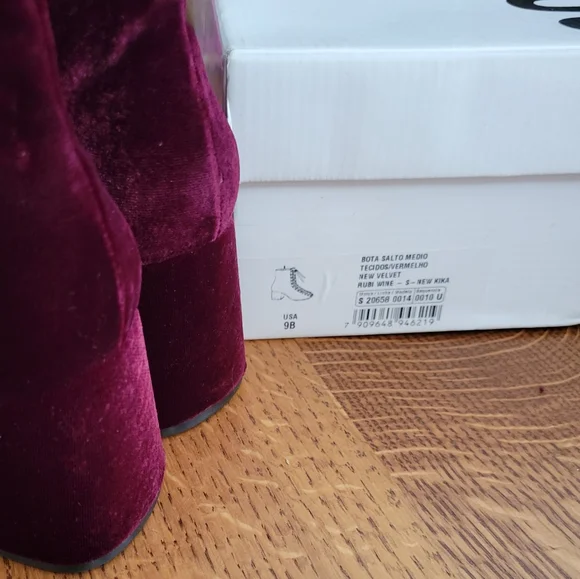 Schutz Granny Lace-up Boots - wine - Picture 10 of 12